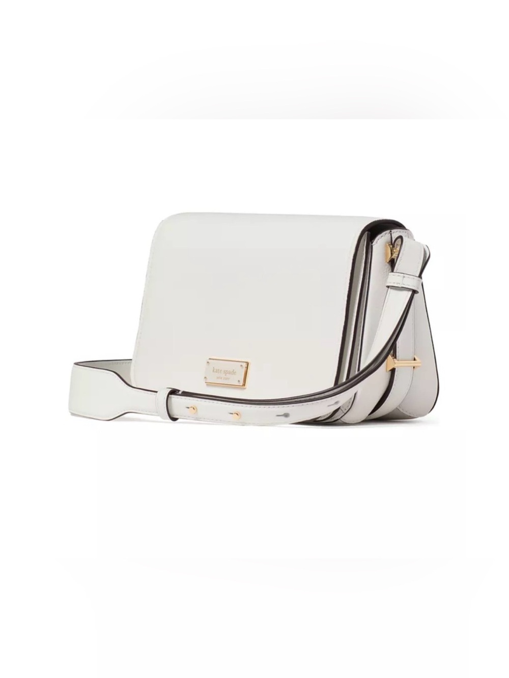 Kate Spade Liv Leather Crossbody Pebble White NWOT